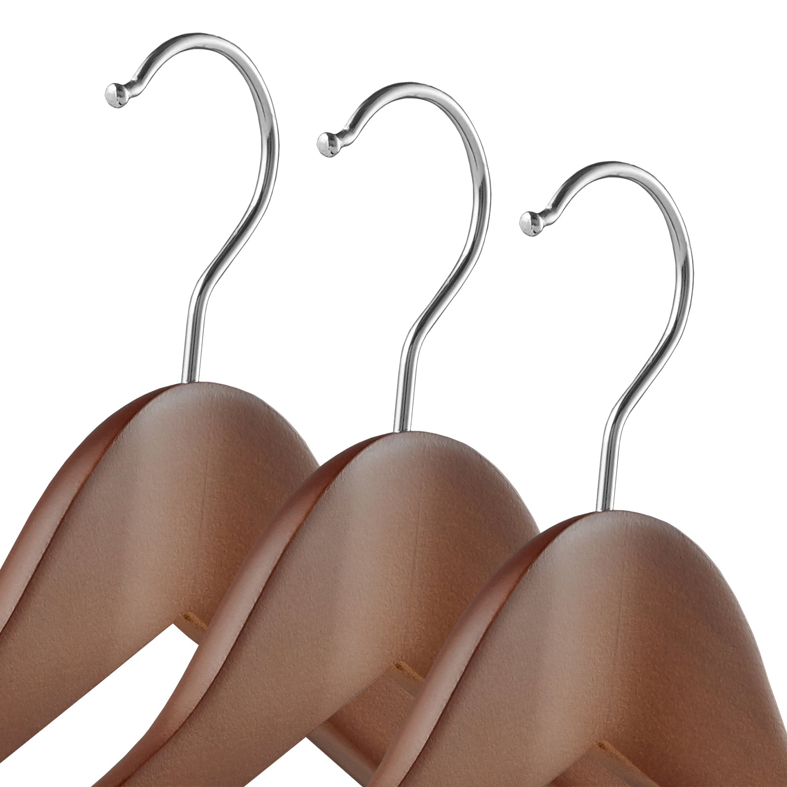 30 wide-shouldered wooden suit hangers